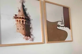 Hayyart müşterisinin evinde kullandığı tablo