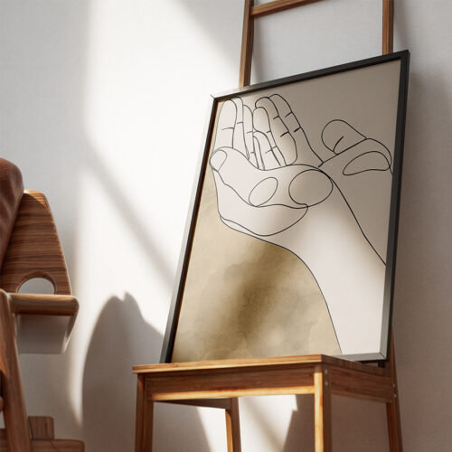 Dua Yazılı Ahşap Çerçeveli Kahverengi Minimalist Tekli İslami Tablo - Görsel 8
