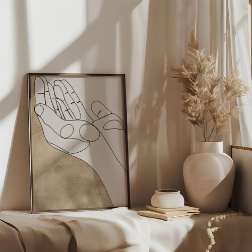 Dua Yazılı Ahşap Çerçeveli Kahverengi Minimalist Tekli İslami Tablo - Görsel 7
