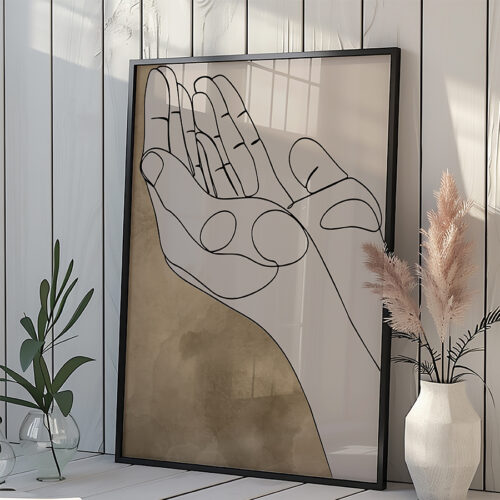 Dua Yazılı Ahşap Çerçeveli Kahverengi Minimalist Tekli İslami Tablo - Görsel 5