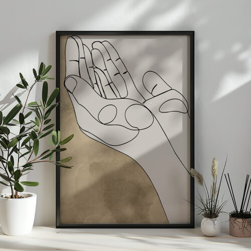 Dua Yazılı Ahşap Çerçeveli Kahverengi Minimalist Tekli İslami Tablo - Görsel 3