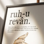 Definition Ruh-u Revan Sözlük Anlamı Detaylı Ahşap Çerçeveli Tekli İslami Tablo - Görsel 3