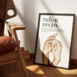 Definition Ruh-u Revan Sözlük Anlamı Detaylı Ahşap Çerçeveli Tekli İslami Tablo - Görsel 5