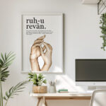 Definition Ruh-u Revan Sözlük Anlamı Detaylı Ahşap Çerçeveli Tekli İslami Tablo - Görsel 8
