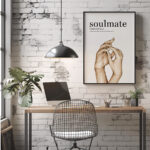 Definition Soulmate "Ruh Eşi" Yazılı Ahşap Çerçeveli Tekli İslami Tablo - Görsel 6