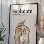 Definition Soulmate "Ruh Eşi" Yazılı Ahşap Çerçeveli Tekli İslami Tablo - Görsel 3