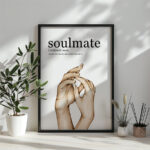Definition Soulmate "Ruh Eşi" Yazılı Ahşap Çerçeveli Tekli İslami Tablo - Görsel 5