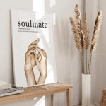 Definition Soulmate "Ruh Eşi" Yazılı Ahşap Çerçeveli Tekli İslami Tablo - Görsel 8
