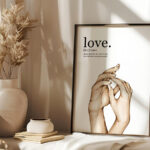Hayyart Definition Love Yazılı ve Anlamı Detaylı Ahşap Çerçeveli Tekli İslami Tablo - Görsel 7