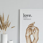 Hayyart Definition Love Yazılı ve Anlamı Detaylı Ahşap Çerçeveli Tekli İslami Tablo - Görsel 13