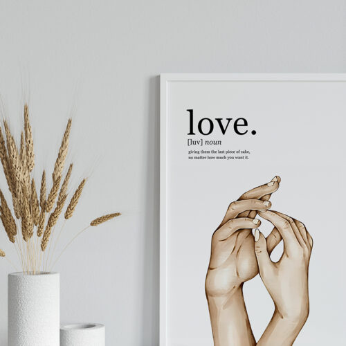 Hayyart Definition Love Yazılı ve Anlamı Detaylı Ahşap Çerçeveli Tekli İslami Tablo - Görsel 13