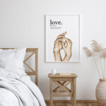 Hayyart Definition Love Yazılı ve Anlamı Detaylı Ahşap Çerçeveli Tekli İslami Tablo - Görsel 14