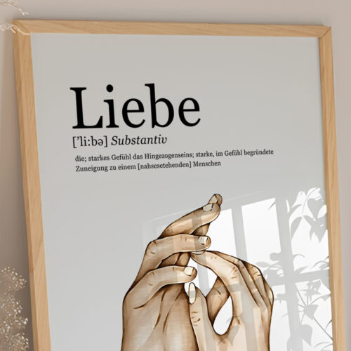 Hayyart Definition Liebe "Almanca Aşk" Yazılı Ahşap Çerçeveli Tekli İslami Tablo - Görsel 15