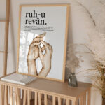 Definition Ruh-u Revan Sözlük Anlamı Detaylı Ahşap Çerçeveli Tekli İslami Tablo - Görsel 18