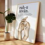 Definition Ruh-u Revan Sözlük Anlamı Detaylı Ahşap Çerçeveli Tekli İslami Tablo - Görsel 20