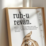 Definition Ruh-u Revan Sözlük Anlamı Detaylı Ahşap Çerçeveli Tekli İslami Tablo - Görsel 16