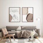 Hayyart Allah, Dua, Sabır Ahşap Çerçeveli Minimalist 3'lü İslami Tablo Set - Kahverengi - Görsel 6