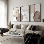 Hayyart Allah, Dua, Sabır Ahşap Çerçeveli Minimalist 3'lü İslami Tablo Set - Kahverengi - Görsel 2