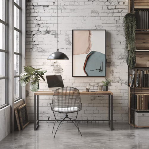 Hayyart Soyut Sanat, Allah Ahşap Çerçeveli Tekli Minimalist İslami Tablo - Görsel 10