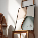 Hayyart Soyut Sanat, Allah Ahşap Çerçeveli Tekli Minimalist İslami Tablo - Görsel 2