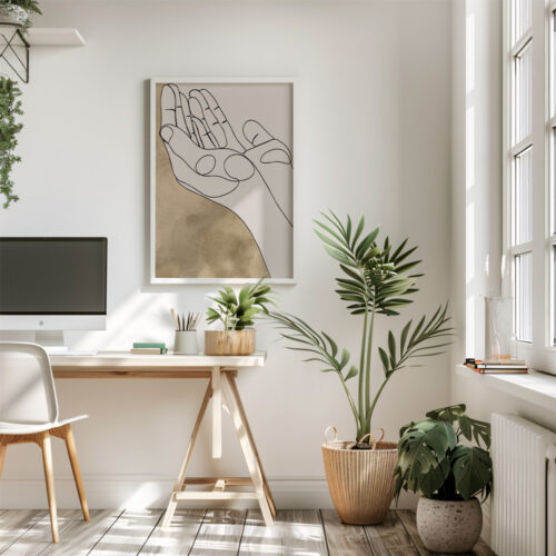 Dua Yazılı Ahşap Çerçeveli Kahverengi Minimalist Tekli İslami Tablo - Görsel 12