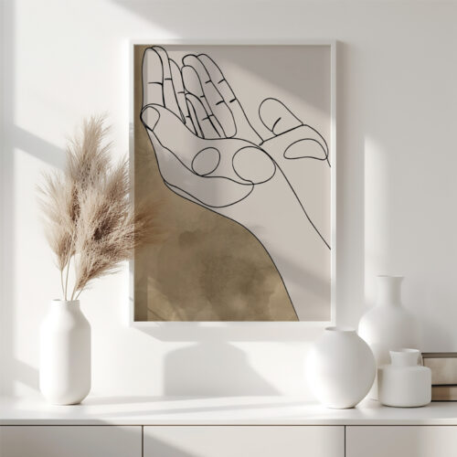 Dua Yazılı Ahşap Çerçeveli Kahverengi Minimalist Tekli İslami Tablo - Görsel 11