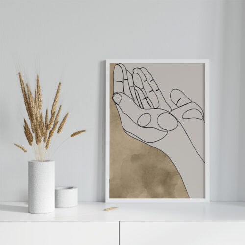 Dua Yazılı Ahşap Çerçeveli Kahverengi Minimalist Tekli İslami Tablo - Görsel 14