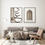 Hayyart Dua, Kapı, Sabr Ahşap Çerçeveli 3'lü Minimalist İslami Tablo Set - Görsel 5