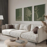 Hayyart Zikir Gold Detaylı Ahşap Çerçeveli Minimalist 3'lü İslami Tablo Set - Görsel 15