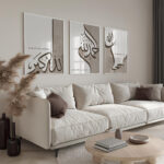 Hayyart Zikir Ahşap Çerçeveli Minimalist 3'lü İslami Tablo Set - Görsel 12