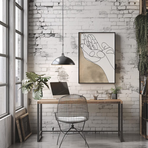 Özel Tasarım Dua Yazılı Ahşap Çerçeveli Açık Kahverengi Detaylı Minimalist Tekli İslami Tablo - Görsel 7