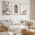 Hayyart Dua, Kapı, Sabr Ahşap Çerçeveli 3'lü Minimalist İslami Tablo Set - Görsel 19