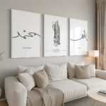 Hayyart Allah, La Havle, Muhammed Ahşap Çerçeveli Minimalist 3'lü İslami Tablo Set - Görsel 18