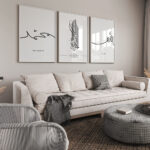 Hayyart Allah, La Havle, Muhammed Ahşap Çerçeveli Minimalist 3'lü İslami Tablo Set - Görsel 13