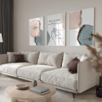 Hayyart Allah, Dua, Sabır Ahşap Çerçeveli Minimalist 3'lü İslami Tablo Set - Mavi - Görsel 15