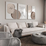 Hayyart Allah, Dua, Sabır Ahşap Çerçeveli Minimalist 3'lü İslami Tablo Set - Kahverengi - Görsel 11