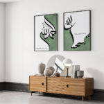 Hayyart Zikir Allahu Ekber, Elhamdüllilah, Subhanallah Ahşap Çerçeveli Minimalist 3'lü İslami Tablo Set - Yeşil - Görsel 10