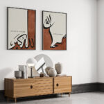 Hayyart Zikir Allahu Ekber, Elhamdüllilah, Subhanallah Ahşap Çerçeveli Minimalist 3'lü İslami Tablo Set - Bordo - Görsel 10