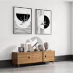Hayyart Zikir Abstract Ahşap Çerçeveli Minimalist 3'lü İslami Tablo Set - Siyah - Görsel 12