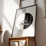 Hayyart Zikir Abstract Ahşap Çerçeveli Minimalist 3'lü İslami Tablo Set - Siyah - Görsel 10