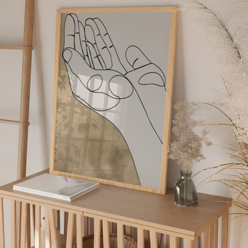 Dua Yazılı Ahşap Çerçeveli Kahverengi Minimalist Tekli İslami Tablo - Görsel 17
