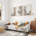 Hayyart Zikir Ahşap Çerçeveli Minimalist 3'lü İslami Tablo Set - Görsel 21