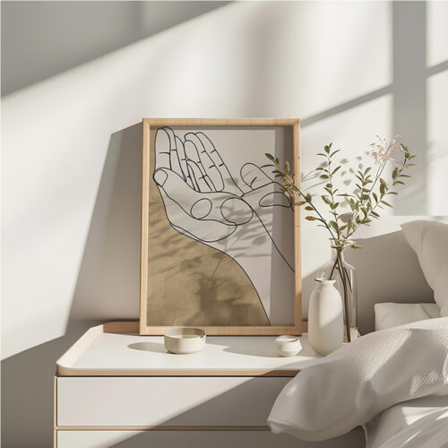 Dua Yazılı Ahşap Çerçeveli Kahverengi Minimalist Tekli İslami Tablo - Görsel 20