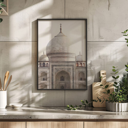 Hayyart Bismillah, Taj Mahal, Elhamdülillah Ahşap Çerçeveli 3'lü İslami Tablo Set - Görsel 9