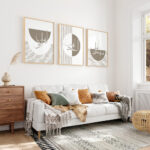 Hayyart Zikir Abstract Ahşap Çerçeveli Minimalist 3'lü İslami Tablo Set - Kahve - Görsel 20