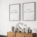 Hayyart Bismillah, Sabr, Elhamdülillah Marble Ahşap Çerçeveli 3'lü İslami Tablo Set - Görsel 7