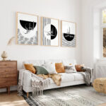 Hayyart Zikir Abstract Ahşap Çerçeveli Minimalist 3'lü İslami Tablo Set - Siyah - Görsel 22