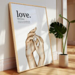 Hayyart Definition Love Yazılı ve Anlamı Detaylı Ahşap Çerçeveli Tekli İslami Tablo - Görsel 19