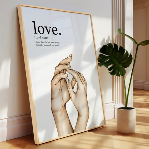 Hayyart Definition Love Yazılı ve Anlamı Detaylı Ahşap Çerçeveli Tekli İslami Tablo - Görsel 19