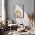 Hayyart Definition Love Yazılı ve Anlamı Detaylı Ahşap Çerçeveli Tekli İslami Tablo - Görsel 21